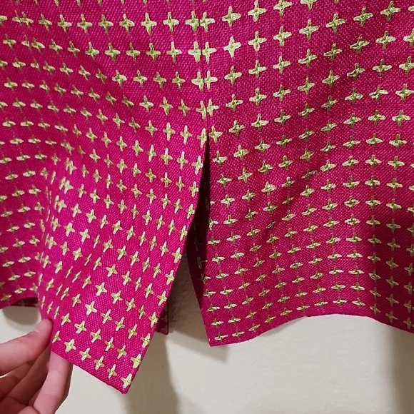 Vibrant Pink Gingham Blazer Tailored Fit - Picture 9 of 11